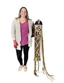 TRIBAL HEADDRESS WITH COWRY SHELLS