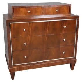 BARBARA BARRY FOR BAKER TUXEDO FLAME MAHOGANY COMMODE