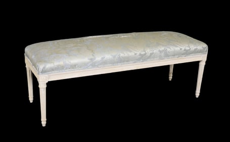 DISTRESSED LOUIS XVI STYLE WINDOW BENCH