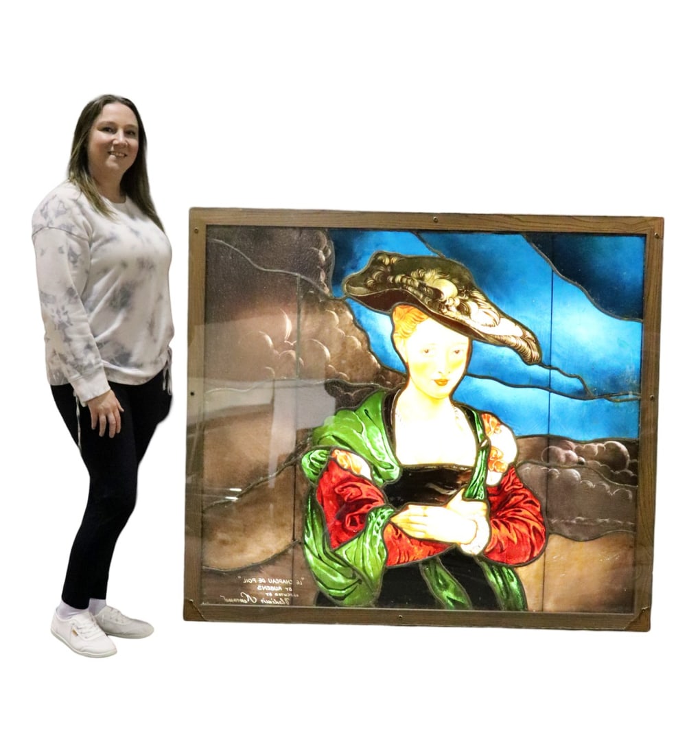 "LE CHAPEAU DE POIL" BY RUBENS STAINED GLASS ARTWORK (1 of 18)