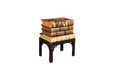 FAUX BOOK STACKED END TABLE