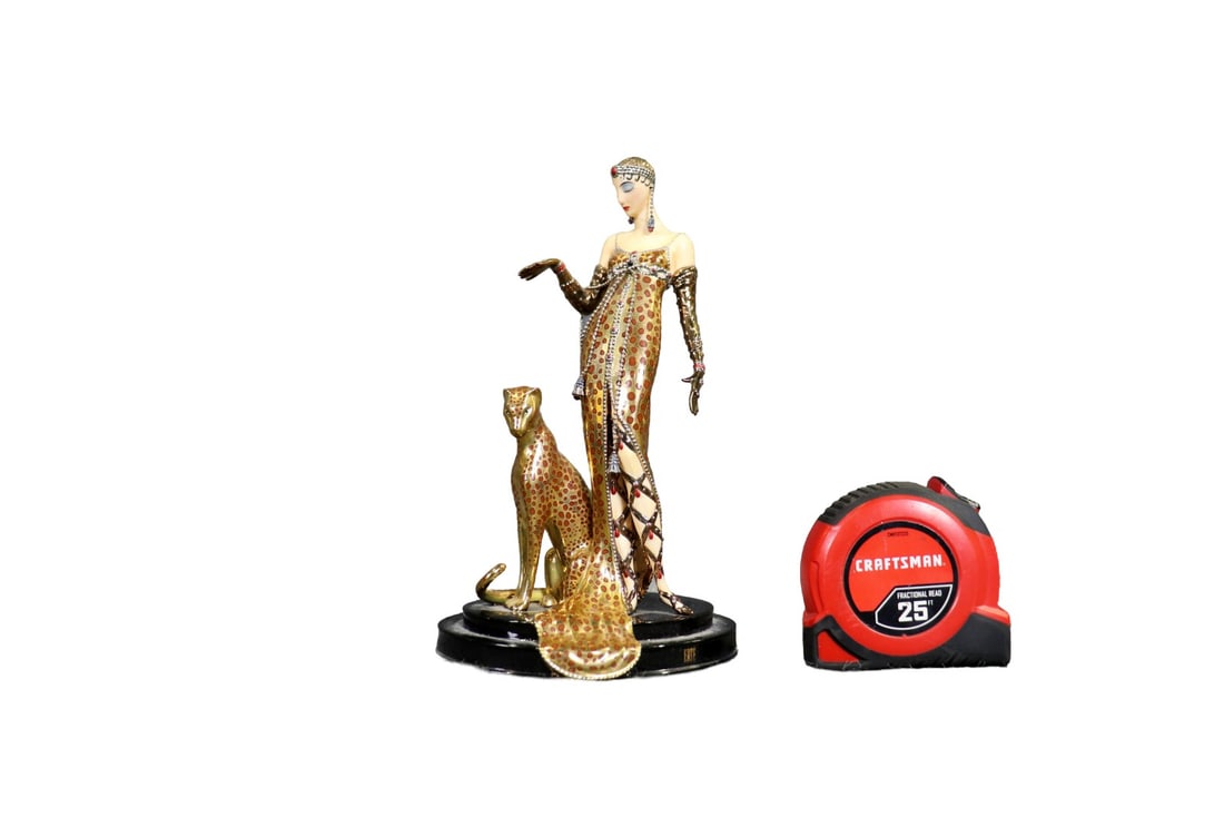 Ocelot, The Franklin Mint House Of Erte Figurine Ocelot, The Franklin Mint House Of Erte Figurine