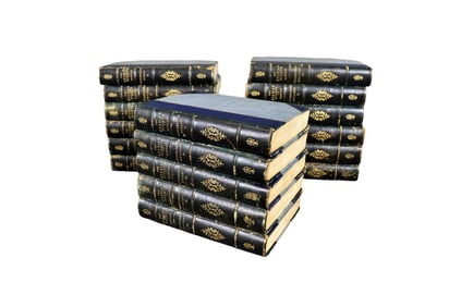 17 THE ARABIAN NIGHTS RICHARD F BURTON LEATHER BOUND BOOKS