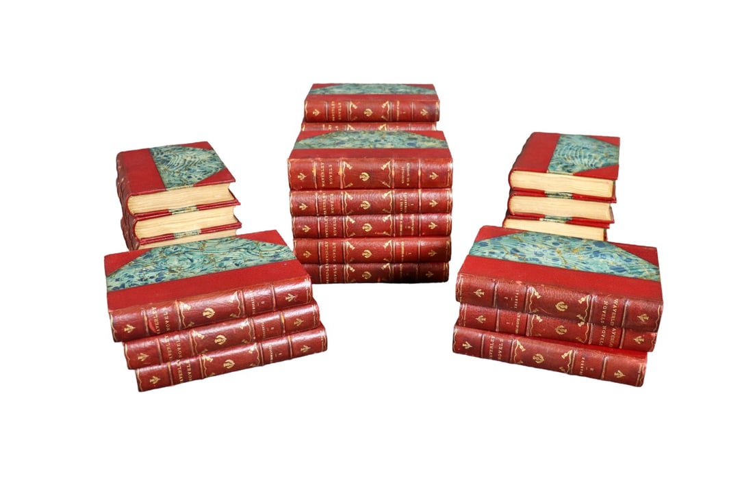 25 WAVERLY NOVELS LEATHER BOUND BOOKS (1 of 16)