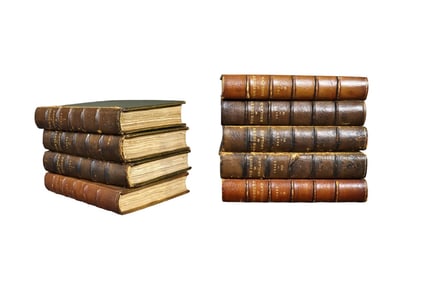 9 THE COURT OF ENGLAND JESSE LEATHER BOUND BOOKS