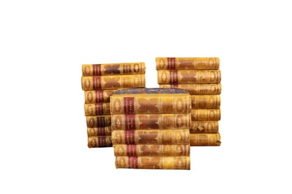 19 THACKERAY'S WORKS LEATHER BOUND BOOKS