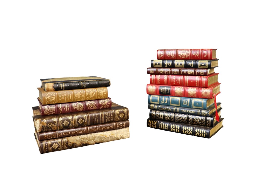 15 ASSORTED LEATHER BOUND BOOKS (1 of 15)