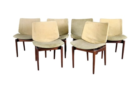 6 FINN JUHL BOVIRKE BO-116 DINING CHAIRS