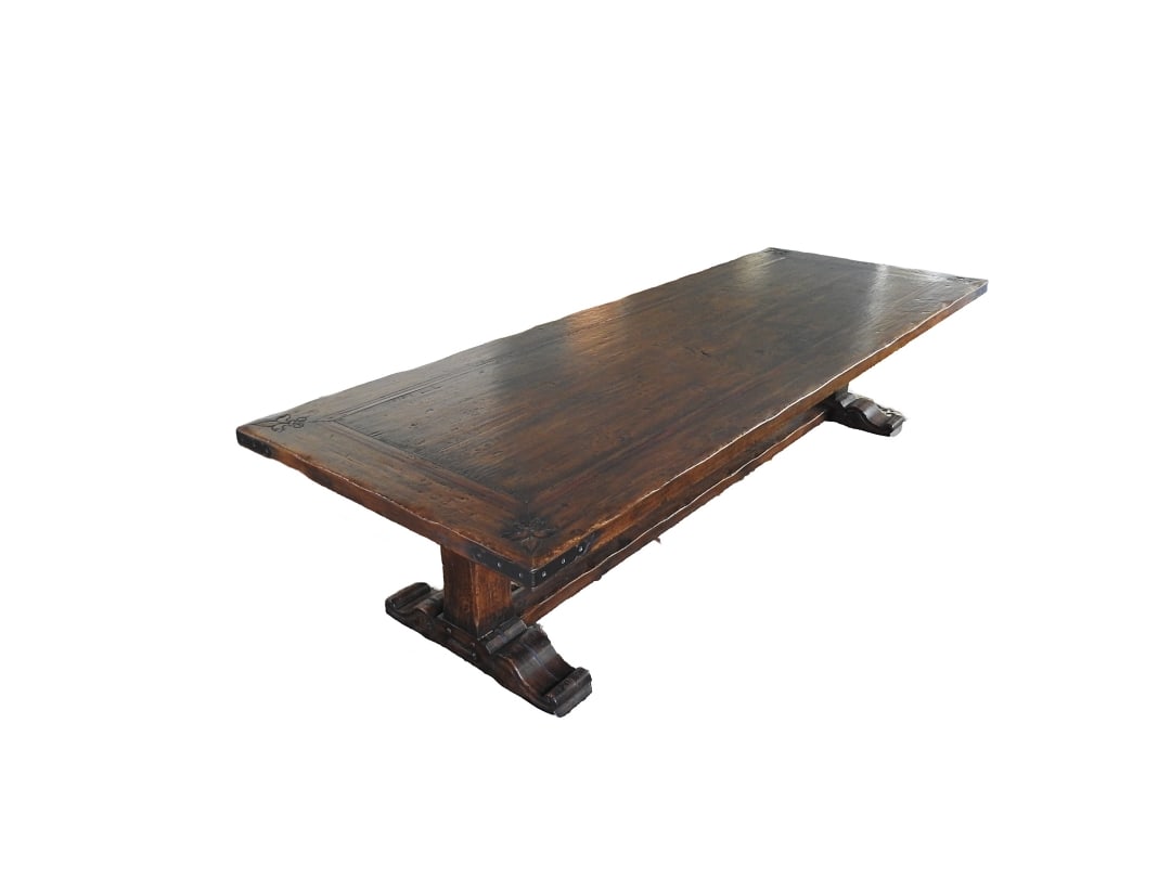 LARGE FRENCH COUNTRY OAK HARVEST TABLE (1 of 6)