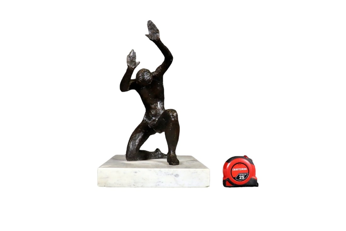 C FELDSCHMIDT ATTRIBUTED BRONZE SCULPTURE DANCER (1 of 9)