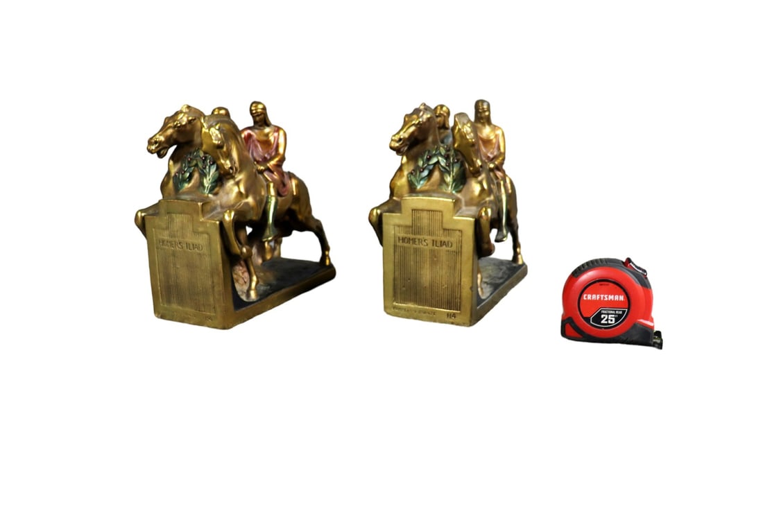 PAIR BRONZE BOOKENDS (1 of 10)