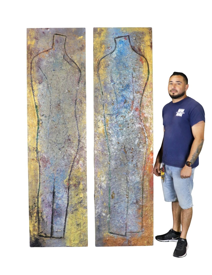 PAIR JAMALI ABSTRACT TORSOS ORIGINAL ARTWORK (1 of 12)