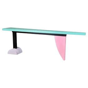 MEMPHIS STYLE POLYCHROMED PAINTED CONSOLE ATTRIBUTED PETER SHIRE