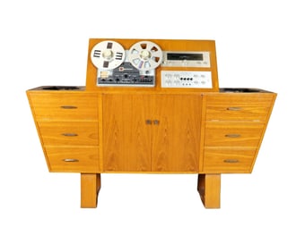 MAGNECORD MODEL 728 REEL TO REEL CONSOLE WITH MARANTZ AMPLIFIER & TUNER