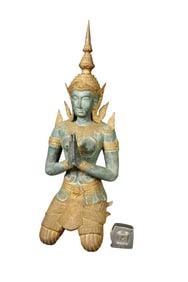 BRONZE THEPPHANOM THAI TEMPLE GUARDIAN ANGEL