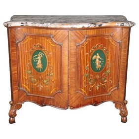 LOUIS XV STYLE KINGWOOD VERNIS MARTIN ADAMS STYLE SERVER/COMMODE