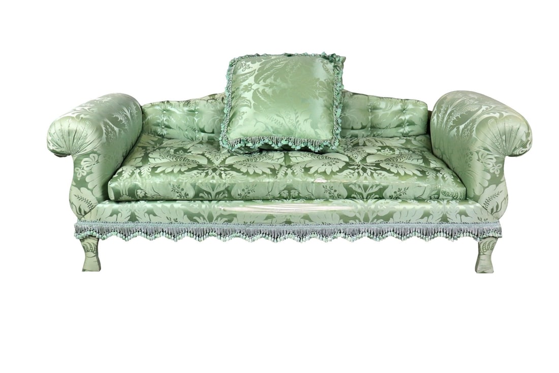 EXCEPTIONAL CUSTOM DESIGN TUFTED HUMP BACK UPHOLSTERED SOFA (1 of 8)