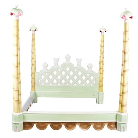 FAUX BAMBOO DECORATOR KING BED MANNER SERGE ROCHE