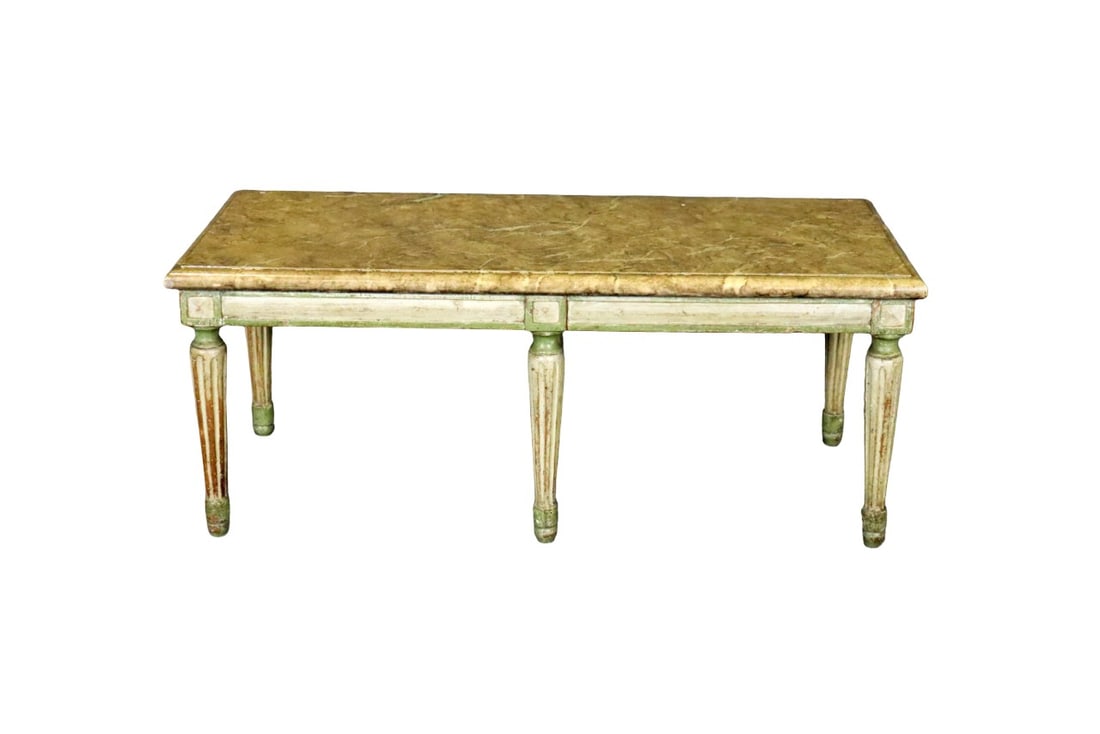ANTIQUE LOUIS XVI STYLE DISTRESSED COFFEE TABLE (1 of 10)