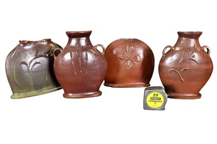 4 JAPANESE  POTTERY SHOJI HAMADA VASES