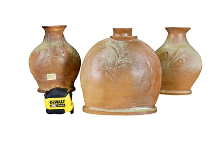 4 JAPANESE POTTERY  SHOJI HAMADA VASES