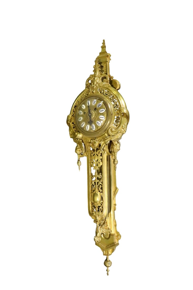 FRENCH BRONZE CARTEL CLOCK (1 of 10)