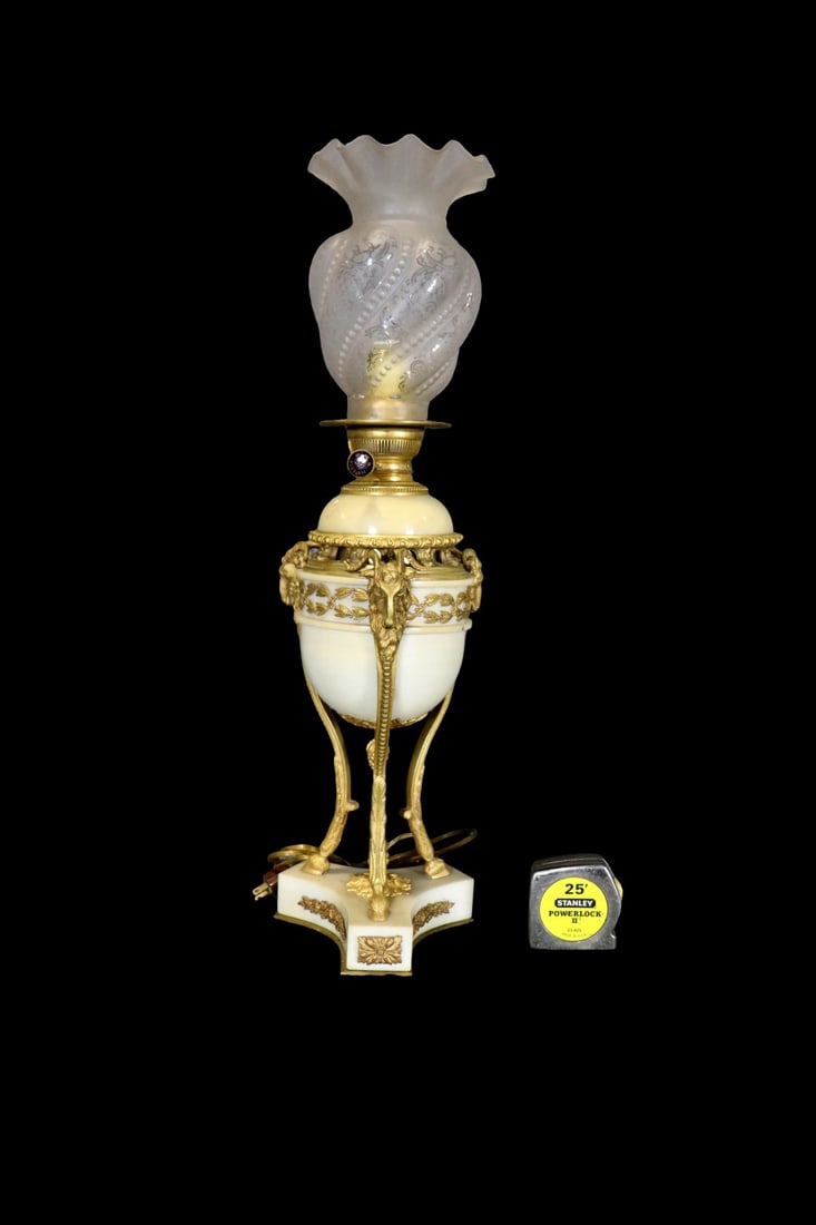 MARBLE & BRONZE MOUNTED TABLE LAMP (1 of 13)