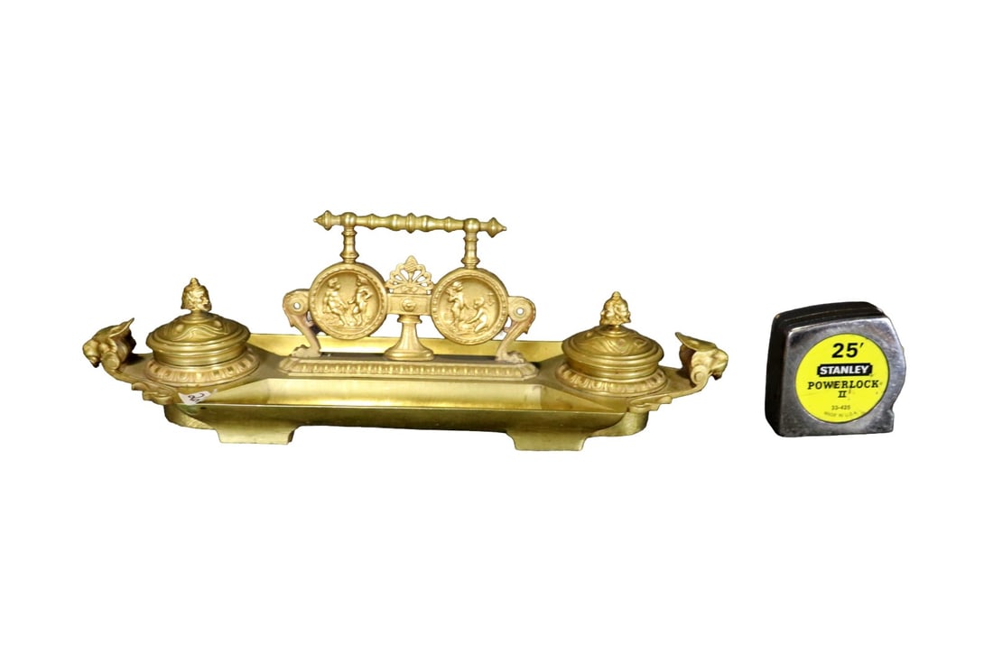 BRONZE LOUIS XIV STYLE INKWELL (1 of 9)
