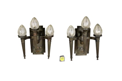 LOUIS XVI STYLE 3 ARM TORCH SCONCES