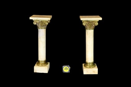 PAIR 19TH C FRENCH MINIATURE PEDESTALS