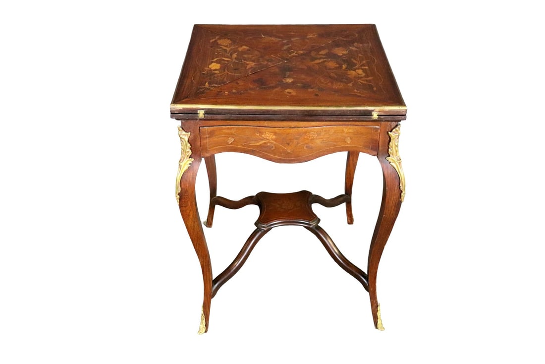 LOUIS XV STYLE BRONZE MOUNTED GAME TABLE (1 of 10)