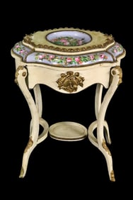 ITALIAN BRONZE MOUNTED PLANTER WITH COVER