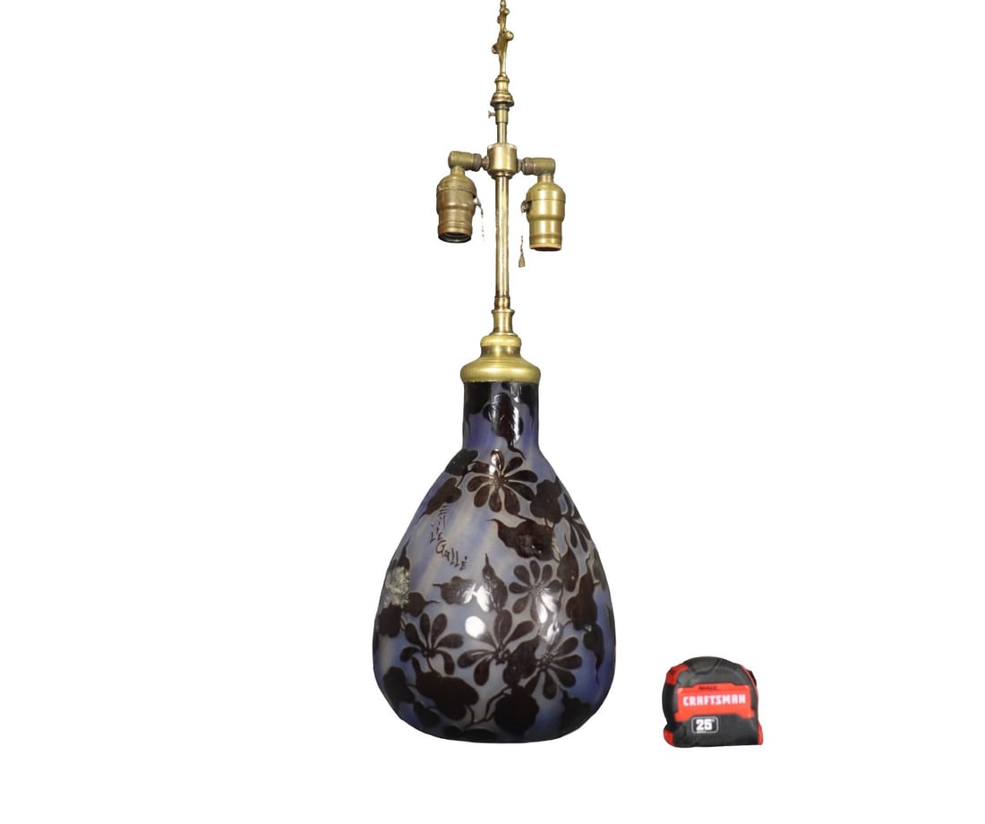 SIGNED GALLE FRENCH PORCELAIN LAMP (1 of 11)