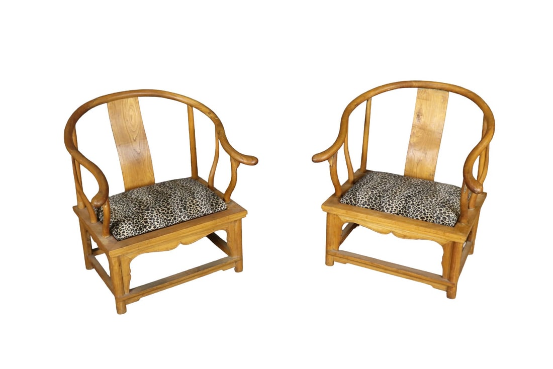 PAIR ANTIQUE ASIAN ARM CHAIRS (1 of 11)