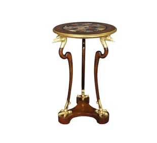 FIGURAL MARBLE TOP SIDE TABLE