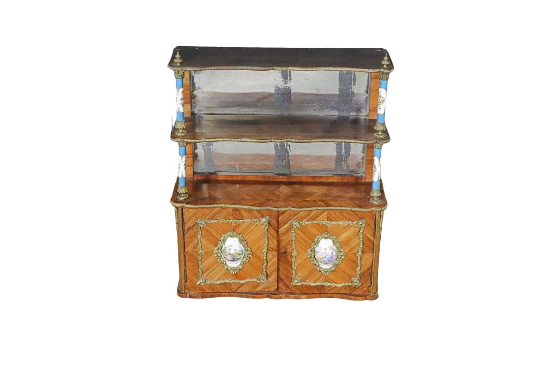 19TH C FRENCH SEVRES STYLE COLUMN ETAGERE (1 of 11)