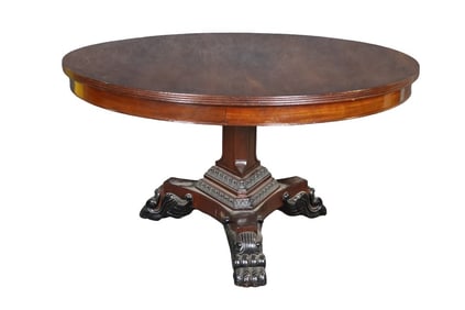 HEAVILY CARVED ROUND BREAKFAST TABLE