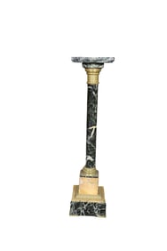VERDI GREEN MARBLE & BRONZE MOUNTED PEDESTAL