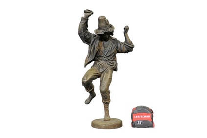 SIGNED J. FEUCHER BRONZE BOY DANCING