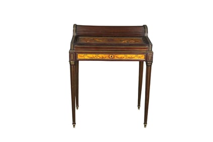 HAND PAINTED LADIES ROLL TOP DESK
