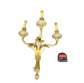 BRASS 3 ARM WALL SCONCE