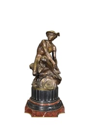 BRONZE & MARBLE SCULPTURE