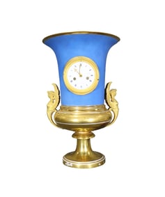 WEDGEWOOD BRASS VASE CLOCK