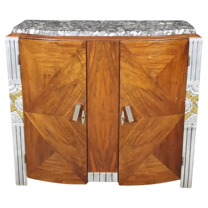 FRENCH MAHOGANY & MARBLE TOP ART DECO SERVER/BUFFET (1 of 16)