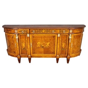 RHO MOBILI D'EPOCA FIGURAL WALNUT & BRONZE SIDEBOARD