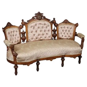 JOHN JELIFF JENNY LIND FIGURAL VICTORIAN SOFA/SETTEE