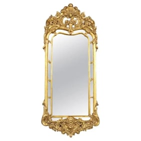 LOUIS XV STYLE NARROW GILDED MIRROR