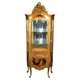 VERNIS MARTIN STYLE GILDED VITRINE