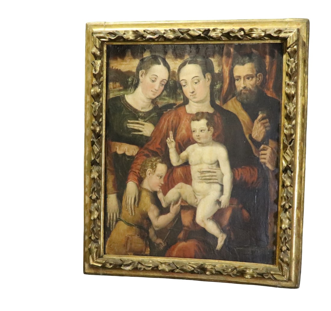 19TH C FAMILY REUNION PAINTING (1 of 10)