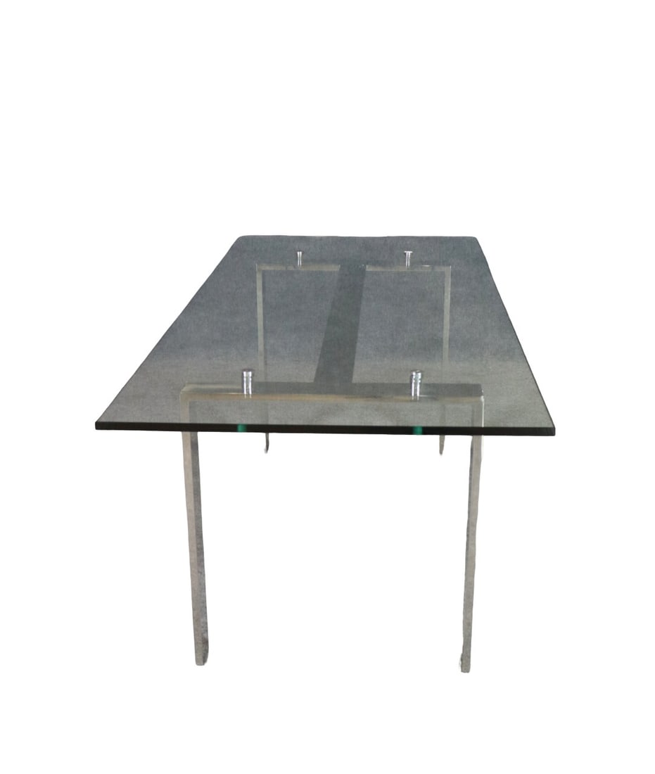 RALPH LAUREN GLASS TOP DINING TABLE (1 of 8)